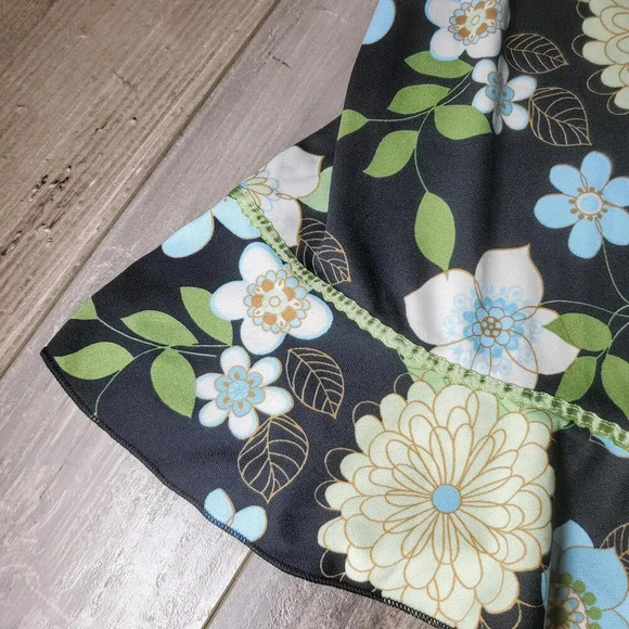 Vintage Black Green & Blue Floral Skirt by LunaChix / 90s Skirt / Y2K - Picture 8 of 10